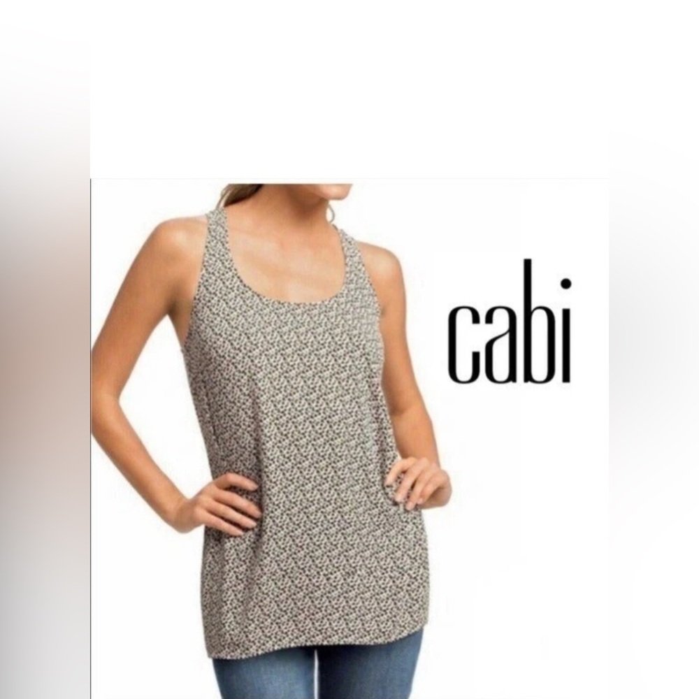 CAbi Women's Style 818 Animal Print RacerbackTank Top Sz Small